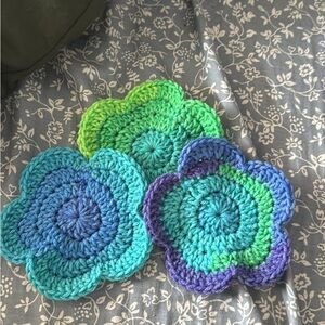 Crochet Flower Coasters